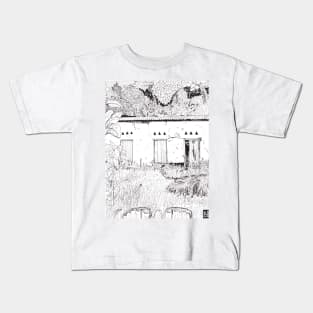 Garden Session Di Linh Vietnam Pen and Ink Illustration Kids T-Shirt